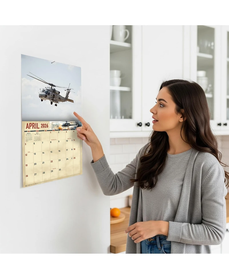 Gnuadz 2026 Helicopters Wall Calendar Wartime Edition