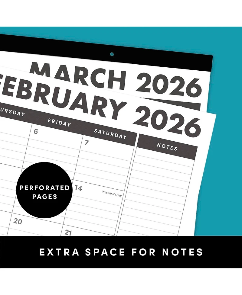 Gnuadz 2026 Calendar 12 Months Minimalist Pastel Wall Desk Monthly Yearly Notes
