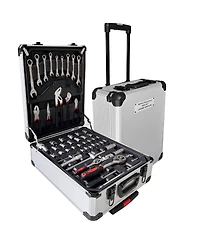Sugift 399-Piece Rolling Tool Set, Home Repair Tools with 4 Drawers, Wheels, and Aluminum Case