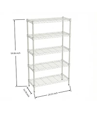Streamdale Furniture 5-Tier Adjustable Heavy-Duty Wire Shelving Unit