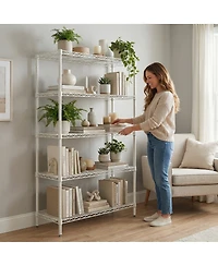 Streamdale Furniture 5-Tier Adjustable Heavy-Duty Wire Shelving Unit
