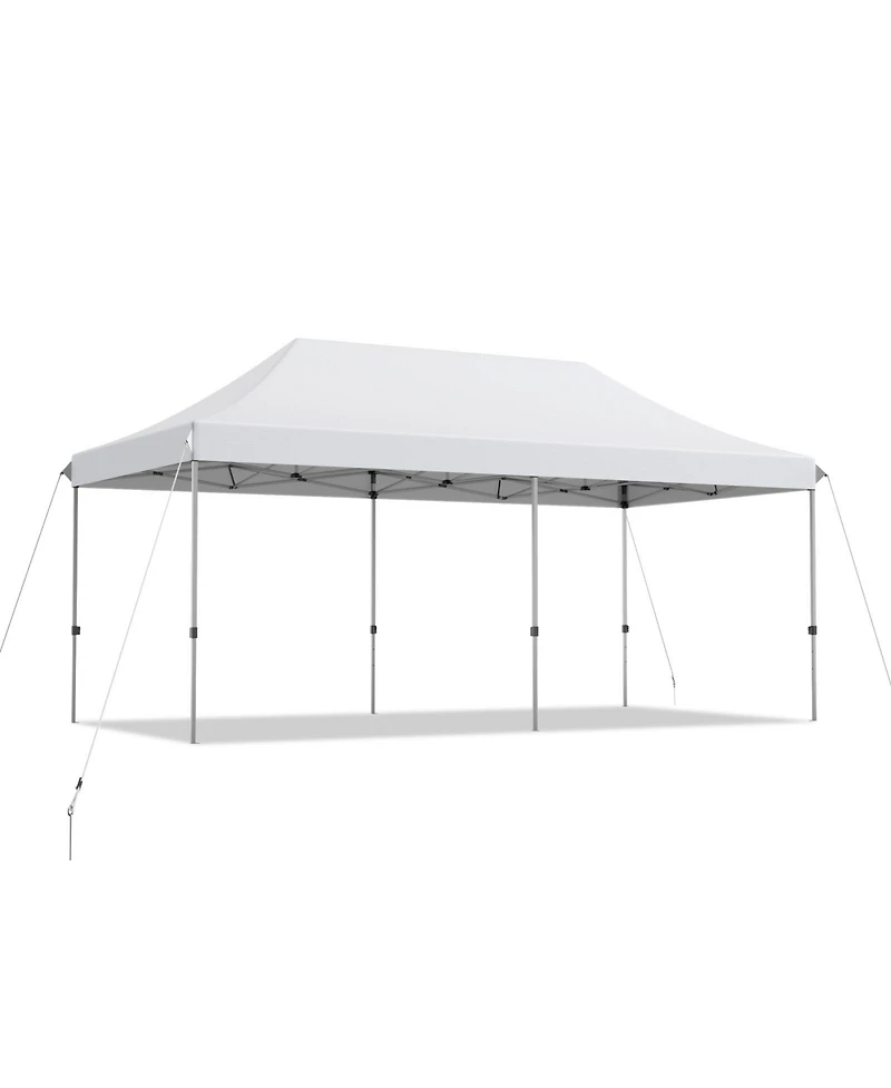 Gymax 10 x 20FT Patio Pop-Up Folding Canopy Tent Upf 50+ Instant Sun Shelter