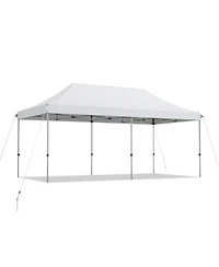 Gymax 10 x 20FT Patio Pop-Up Folding Canopy Tent Upf 50+ Instant Sun Shelter