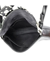 Pre-Owned Fendi Micro Baguette Bag Embellished Leather