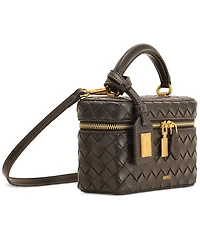 Jw Pei Cleo Woven Texture Box Shape Extra-Large Handle Satchel Handbag