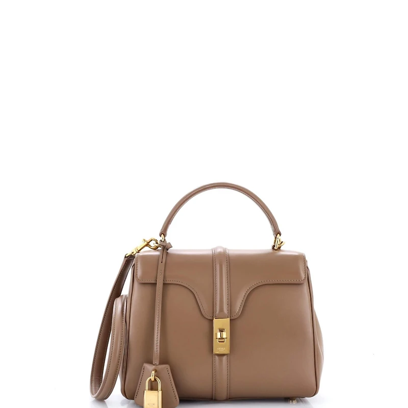 Pre-Owned Celine Small 16 Top Handle Bag Grained Calfskin