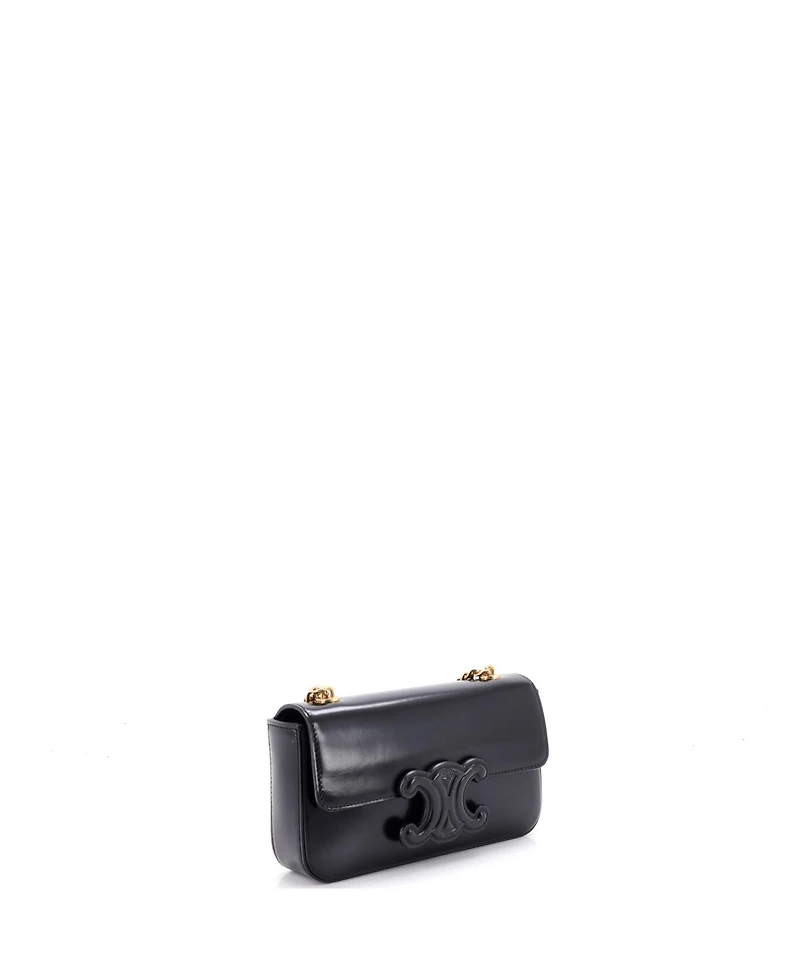 Pre-Owned Celine Small Triomphe Chain Shoulder Bag Leather