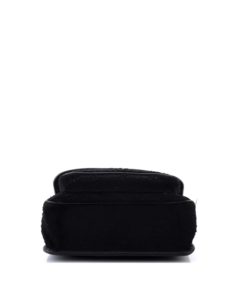 Pre-Owned Saint Laurent Medium Niki Chain Flap Bag Matelasse Chevron Tweed