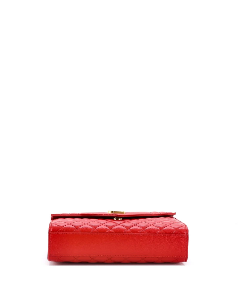 Pre-Owned Saint Laurent Medium Classic Monogram Envelope Satchel Mixed Matelasse Leather