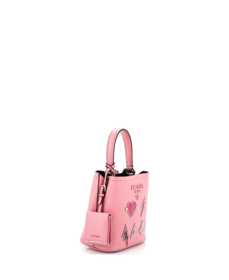 Pre-Owned Prada Small Panier Bucket Bag Embellished Saffiano Leather
