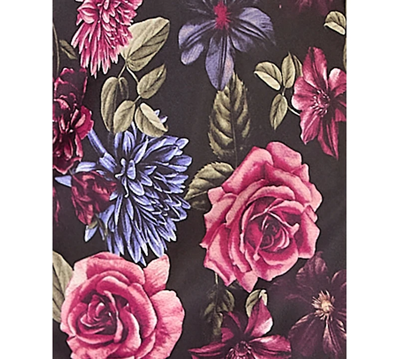 Seni & Cade Juniors' Fringe Hem Floral Halter Neck Dress