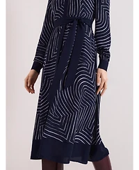 Phase Eight Women's Charlotte Long-Sleeve Belted Midi Dress