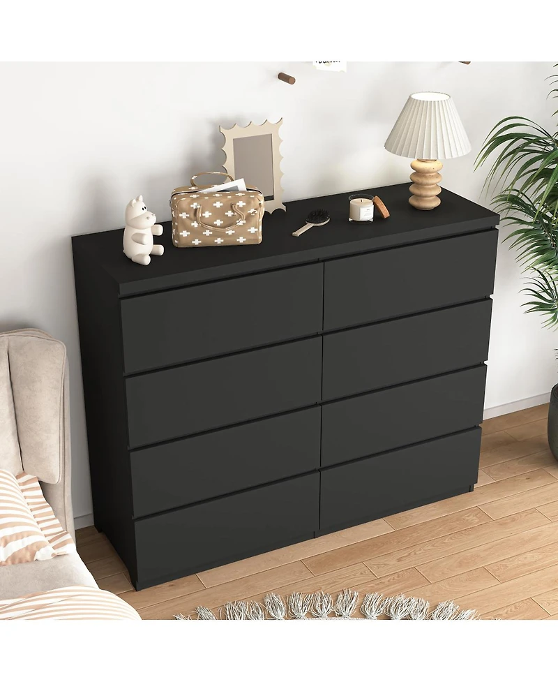 Streamdale Furniture 8-Drawer Modern Wood Dresser for Bedroom and Closet