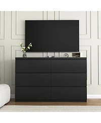 Streamdale Furniture 6-Drawer Wood Storage Dresser and Clothes Organizer