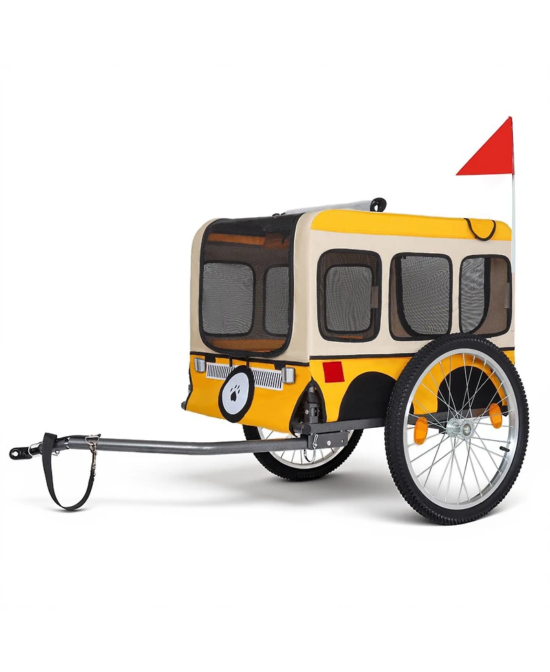 Streamdale Furniture Large Folding Dog Bike Trailer Heavy-Duty Steel Frame