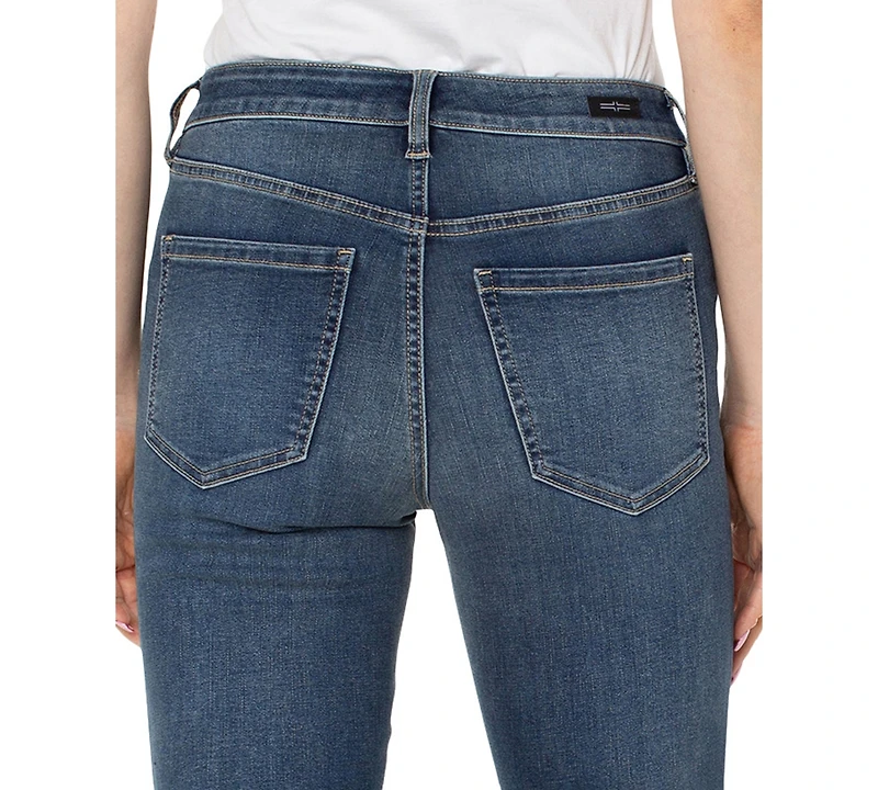 Liverpool Los Angeles Petite Kennedy Mid-Rise Straight Jeans