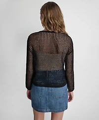 Dkny Jeans Women's Long-Sleeve Boat Neck Sweater
