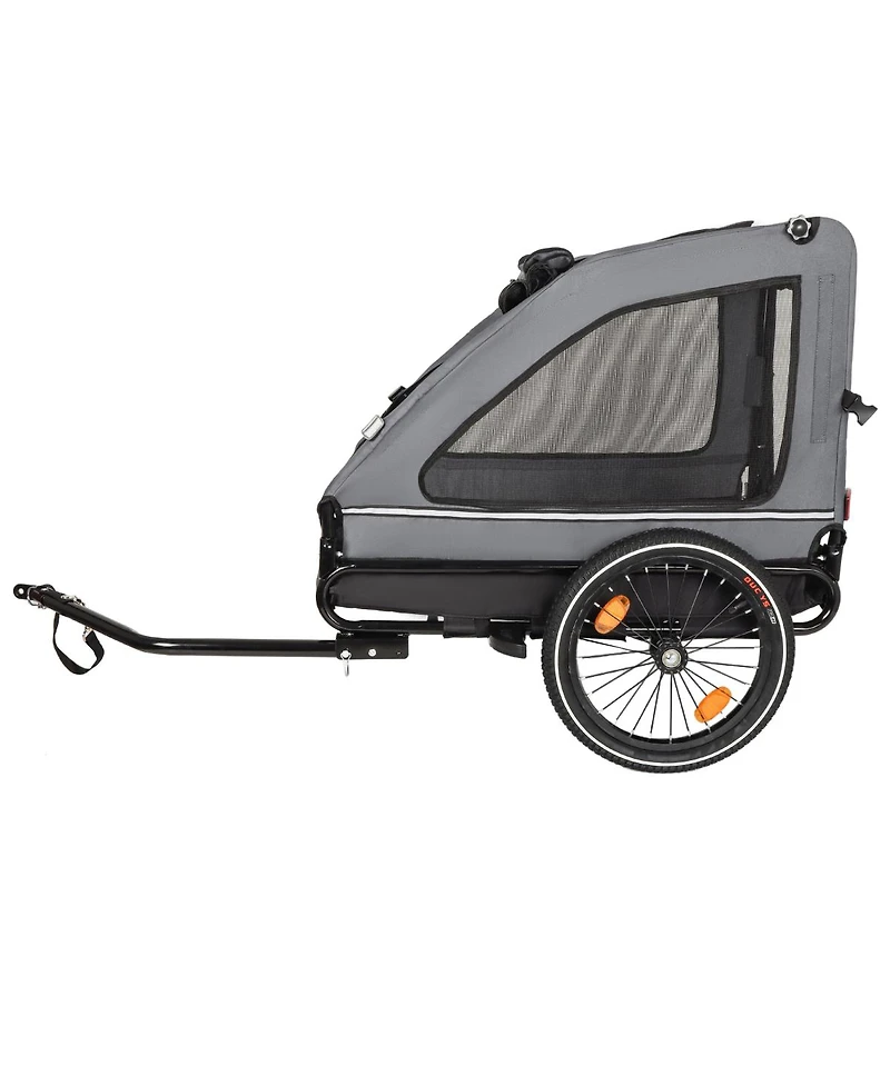 Streamdale Furniture Pet Bike Trailer for Small and Medium Dogs, Foldable with Quick Release Wheels