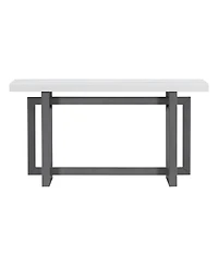 Streamdale Furniture 59.1'' Triple Rectangle Console Table with Pine Veneer and Wood Legs