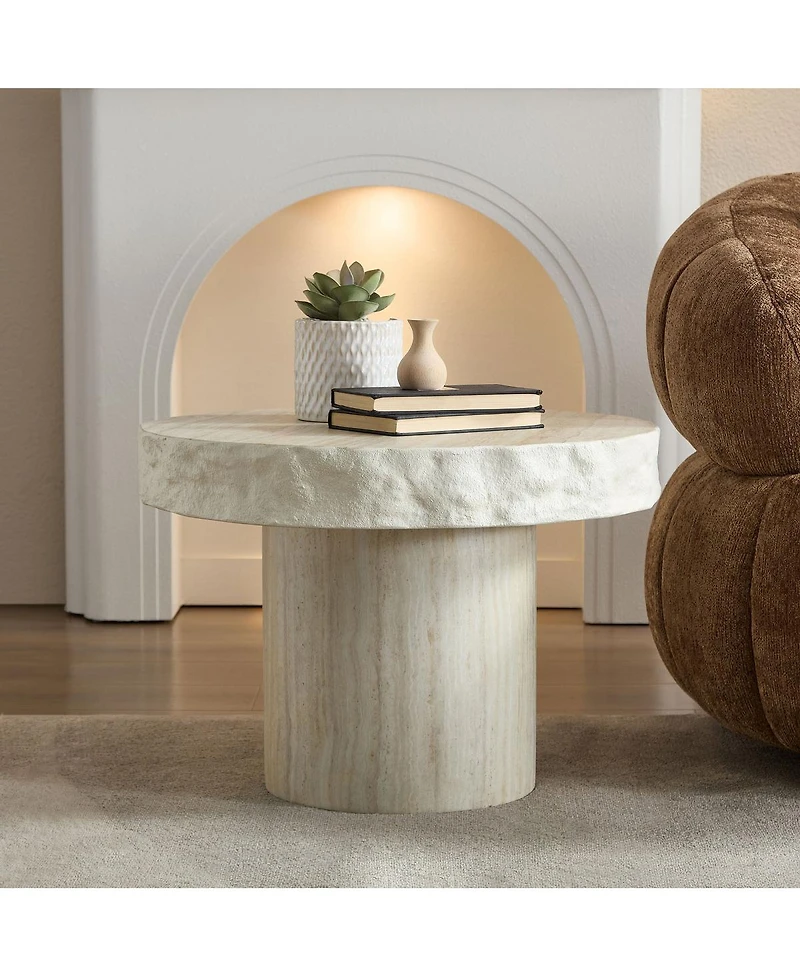 Streamdale Furniture Faux Mars Textural Pattern Coffee Table - No Assembly Required
