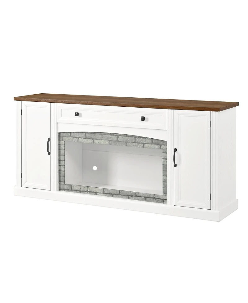Streamdale Furniture Farmhouse Electric Fireplace Tv Stand for TVs up to 70"