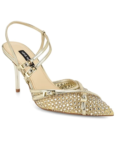 Nine West Women's Pertee Embellished Strappy Stiletto Pumps