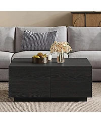 Streamdale Furniture 33.25" Square Coffee Table with 4 Drawers