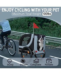 Streamdale Furniture Large Folding Pet Bike Trailer All-Terrain Dog Carrier