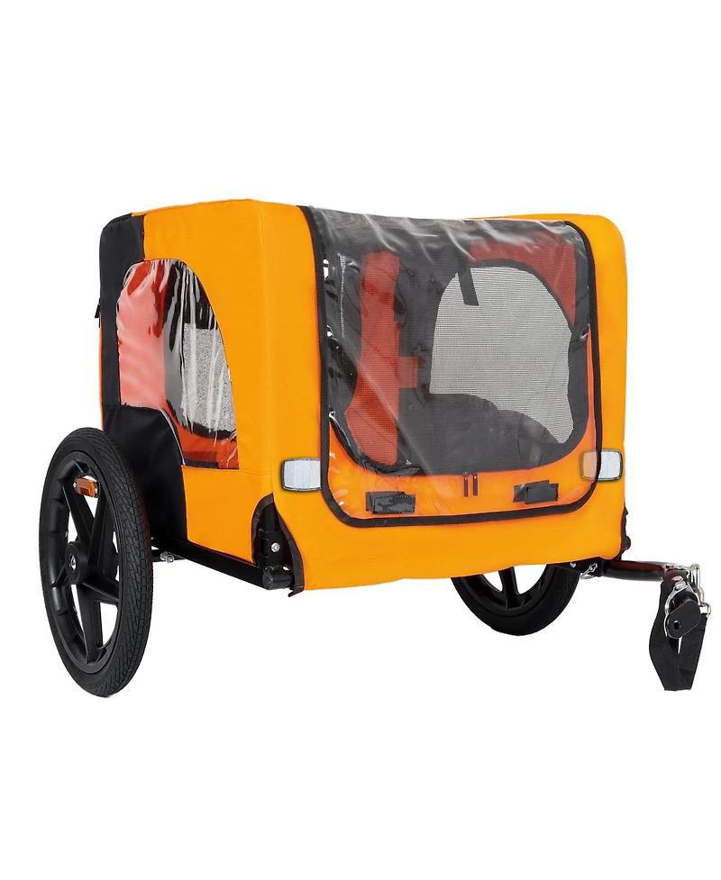 Streamdale Furniture Heavy-Duty Collapsible Pet Bike Trailer with Wheels
