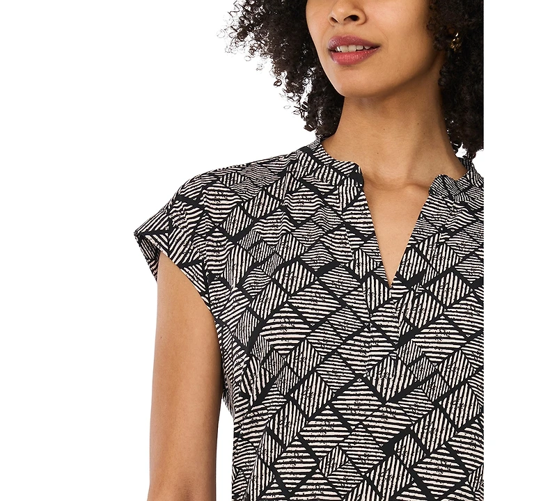 Vince Camuto Women's Printed Short-Sleeve Top