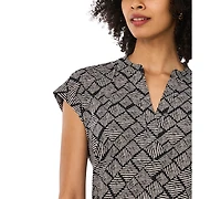 Vince Camuto Women's Printed Short-Sleeve Top