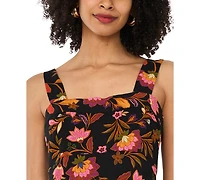 Vince Camuto Women's Printed Square Neck Maxi Dress