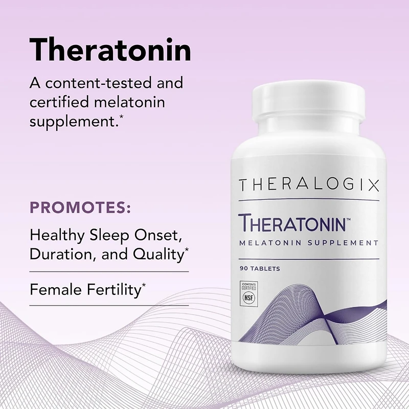 Theralogix Theratonin Melatonin Supplement - 90-Day Supply - Sleep Support Supplement - Supplement for Women to Support Fertility