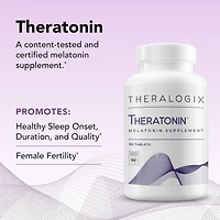 Theralogix Theratonin Melatonin Supplement - 90-Day Supply - Sleep Support Supplement - Supplement for Women to Support Fertility