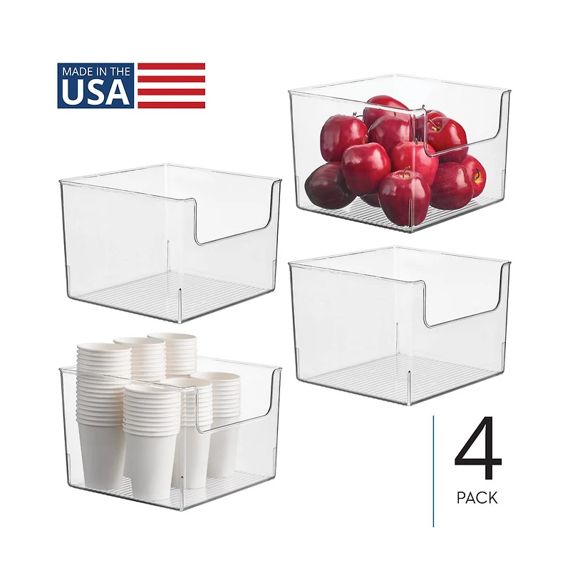 iDesign Large Cube Storage Bin for Pantry or Cabinet
