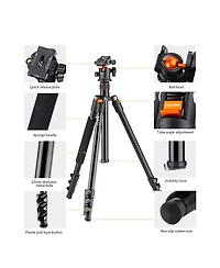 KandF Concept SA234 4-Section Aluminum Dslr Tripod with Ball Head