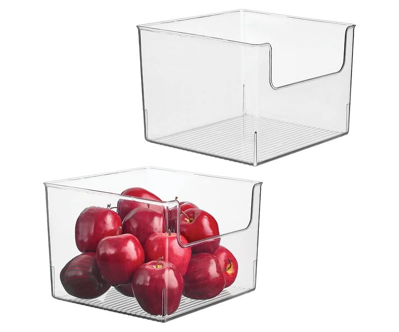 iDesign Open-Front Storage Bin, Set of 2