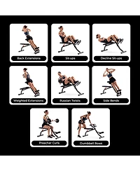 Sunny Health and Fitness Adjustable Roman Chair and Hyperextension Bench