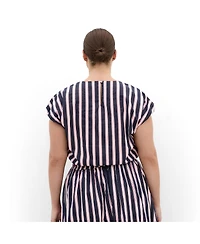 City Chic Women's Sarina Stripe Cotton Top