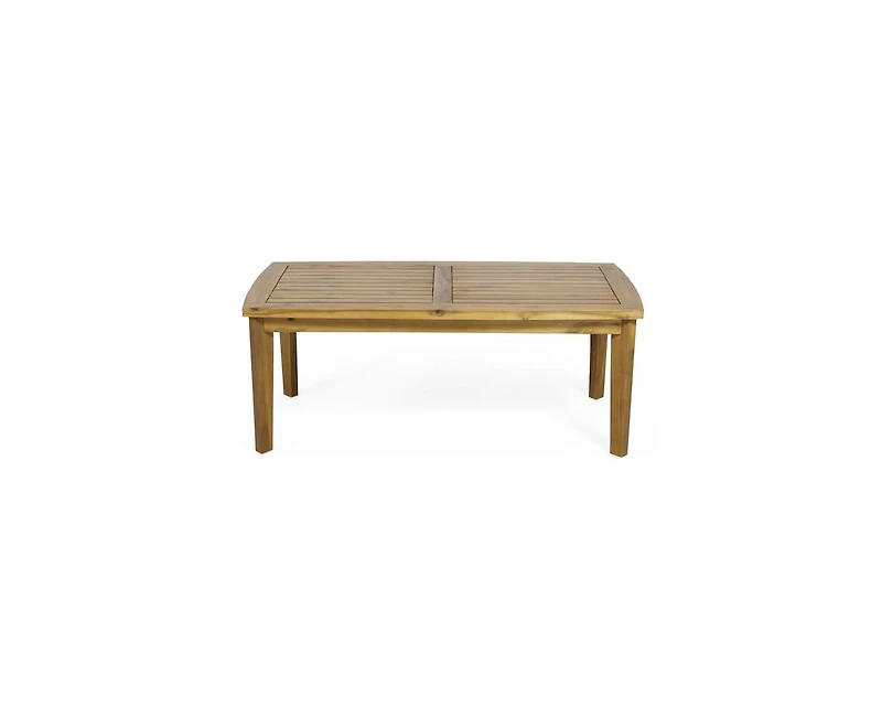 sumyeg Outdoor Acacia Wood Rectangular Coffee Table
