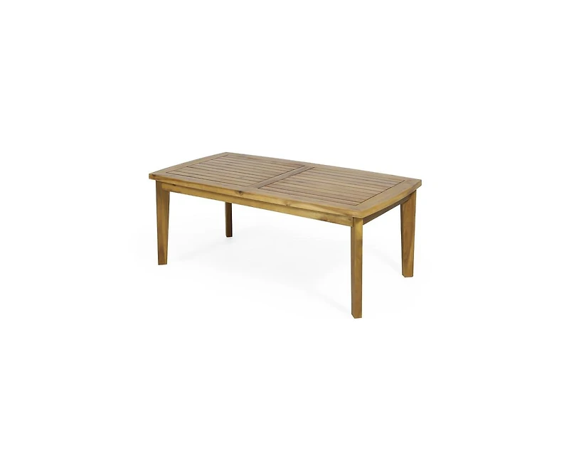 sumyeg Outdoor Acacia Wood Rectangular Coffee Table