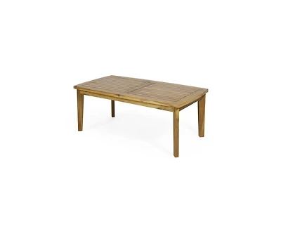 sumyeg Outdoor Acacia Wood Rectangular Coffee Table