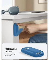 Lamicall Foldable Headphone Stand, Holder Hook Mount, Adhesive Hanger Clip Under Desk