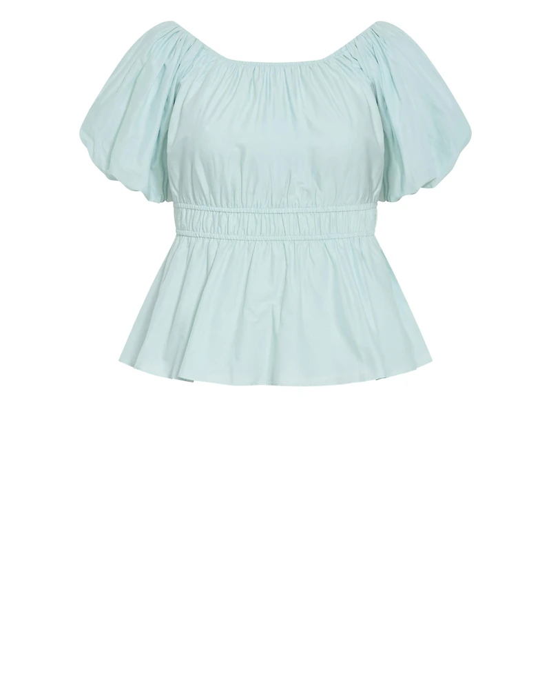 City Chic Women's Lilli Puff Sleeve Top