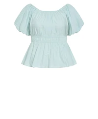 City Chic Women's Lilli Puff Sleeve Top