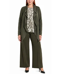 Coin 1804 Plus Python Mesh Scoop Neck Top