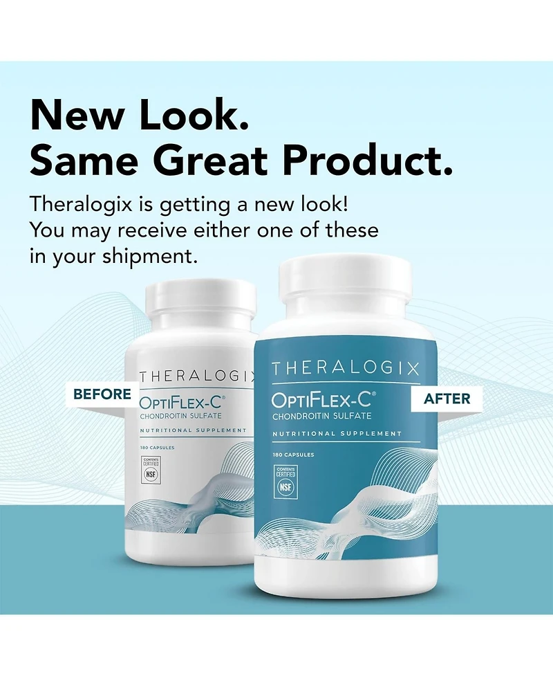 Theralogix OptiFlex-c Chondroitin Sulfate - 90-Day Supply - Chondroitin Supplement - Support Healthy Joint Function and Mobility -Nsf Certified