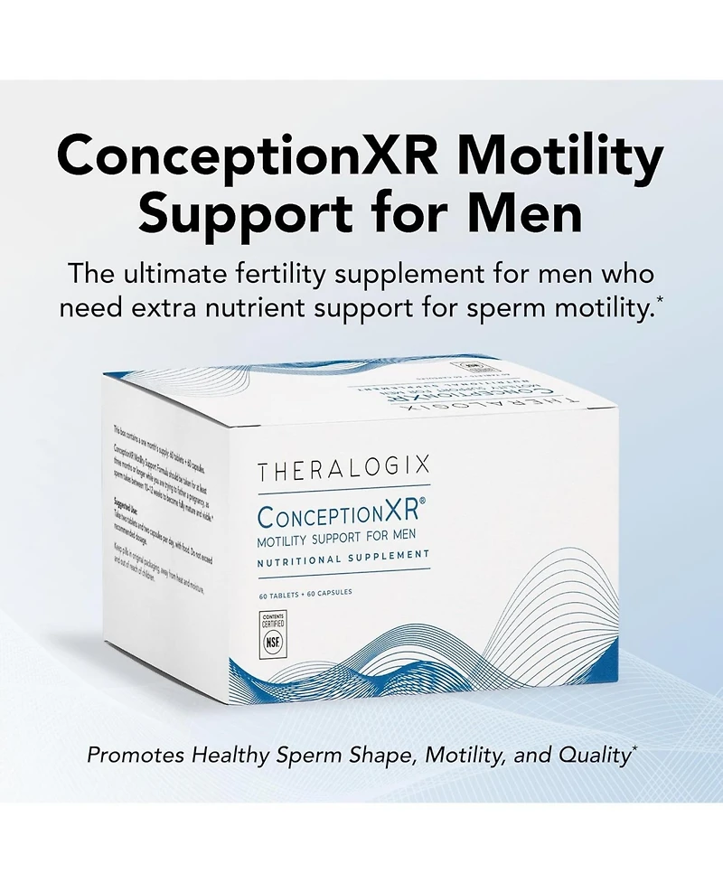 Theralogix ConceptionXR Motility Support Formula - 30-Day - Men's Preconception Vitamins for Fertility Support