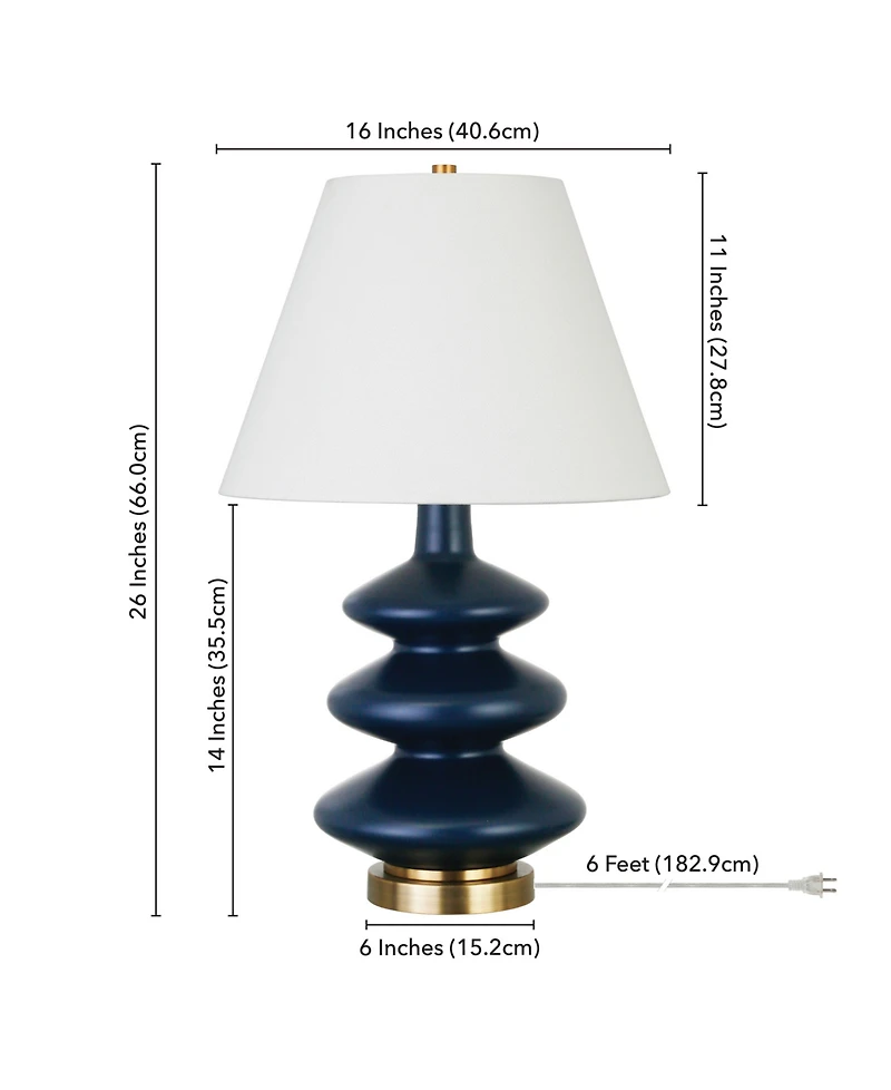 Hudson & Canal Carleta 26" Metal Tall Triple Gourd Table Lamp