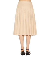 Alexia Admor Women's Esme Pintuck Waist Full Poplin Skirt